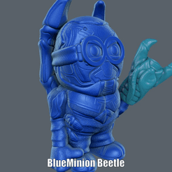 BlueMinion-Beetle.gif STL file BlueMinion Beetle (Easy print no support)・Design to download and 3D print