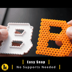 main.gif 3D file 2-Piece Hexagon Design Alphabet・3D printable model to download