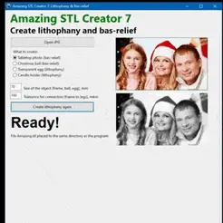 Trailer.gif STL file Program to Create Christmas balls and other lithophany・3D printing template to download