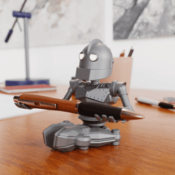 thumbpose2.gif STL file Miny Iron Giant Pen Holder - pose 2・Model to download and 3D print, nowprint3d