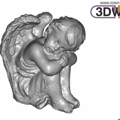 SleepingAngel.gif Télécharger le fichier STL Sculpture de l'ange endormi • Objet à imprimer en 3D, 3DWP