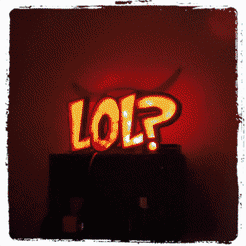 lolgiff.gif Download free STL file LOL? LED LIGHT NIGHTLIGHT NACHTLICHT MARQUEE • 3D printer template, Dreddpunk
