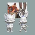 IMG_5366.gif (Zootopia collection) Judy hopps and nick Figure and keychain