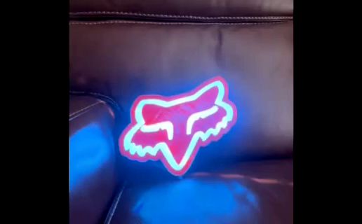 🦊 Fox Racing Style LED Wall Lightbox – Wall Mounted Garage Decor (STL ...