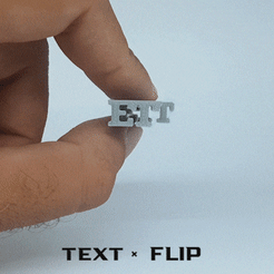 TEXT ~« FLIP Fichier STL gratuit Text Flip : Numéros 1-10 Norvégien・Design imprimable en 3D à télécharger, master__printer