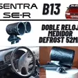 20231103_1324206.gif Nissan Sentra TSURU B13 Double GAUGE POD Meter 52mm DEFROST