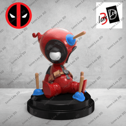 20230224_182845.gif 3D file Deadpool Chibi Marvel・Template to download and 3D print