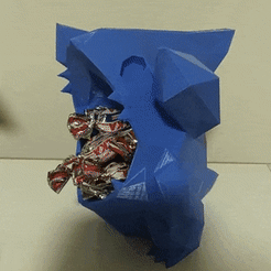 1643155741599-1.gif Download STL file Gible Candy Holder + Gible Low Poly FREE • 3D printable object, madDoctor