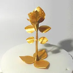 Rose Or_v2.gif Archivo STL gratuito Mi flor sintética・Design para impresora 3D para descargar