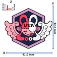 gif-1.gif STL file LOGO UTA / ONE PIECE - COOKIE CUTTER / ANIME・3D printable model to download