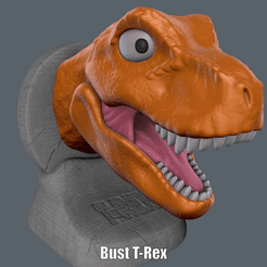 Bust-T-Rex.gif Fichier STL Buste T-Rex articulé (impression et montage faciles)・Design pour imprimante 3D à télécharger
