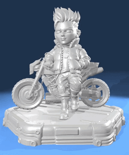 Neon Rider - Cyberpunk Chibi Collection [STL].