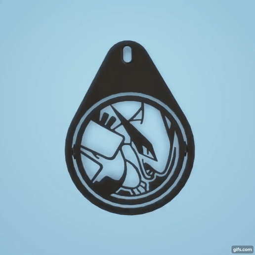 LUGIA COIN KEYCHAIN POKEMON - 3D model önizlemesi