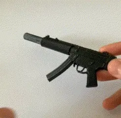 Modèle détaillé d'arme MP5 avec support, Edunbr3D