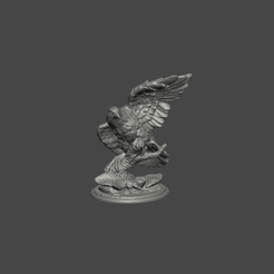 21BEF42C-76E7-4085-B4B2-97689CBB2E65.gif Archivo STL águila en una rama estatua de arte・Diseño para descargar y imprimir en 3D