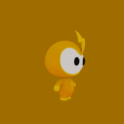 220001-0030.gif Fichier STL Mascotte de dessin animé pour l'impression 3D・Modèle imprimable en 3D à télécharger