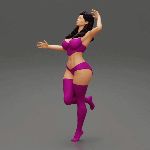 ezgif.com-gif-maker.gif 3D file Beautiful Girl Stylish Bikini Portrait Posing Sandy Beach 3D Print Model・3D printing model to download, 3DGeshaft
