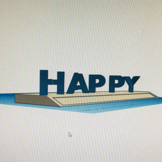 Text Flip 2.0 - Happy Birthday 3D model