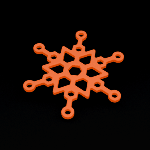 Schneeflocke Christbaumschmuck 80 mm – Kristallplatten, sechs Ösen, ohne Stützen