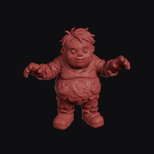Plump Undead Zombie Boy