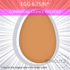 Egg_6.75in.gif 3D-Datei Ei Ausstechform 6.75in / 17.1cm・3D-Druckvorlage zum Herunterladen