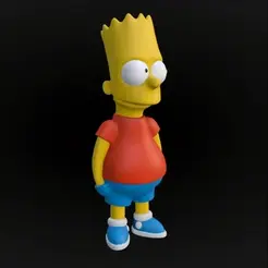 PreVid0001-0140.gif STL file Bart Simpson 3D printable model・Model to download and 3D print