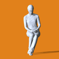 0.gif Free OBJ file Miniature Pose People #04・3D printing model to download