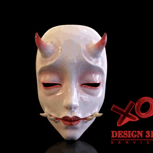 mask Japan (japanese horror style mask) - 3D model önizlemesi