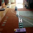 2020-04-13_14_16_17.gif Sofia" locomotive controlled by Infrared, with Ultrasound speed control and Arduino multipurpose superior engine (Lego Duplo)