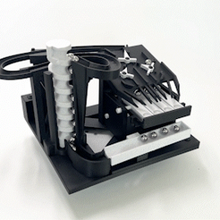 auger-quad-AND-logic.gif 3D file Marble Machine - Modular Design - Auger Elevator with Quad AND Logic Module・3D print model to download