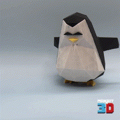 PolyPenguin-3D-Printable-STL-File-1.gif 3D file PolyPenguin 3D Printable STL File・3D printing idea to download
