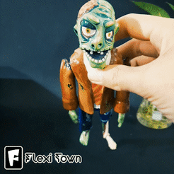 Gif-1.gif STL file Flexi Print-in-Place Creepy Zombie・3D printable model to download