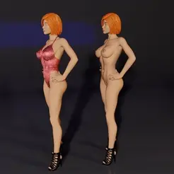 _animC.gif 3D file Anni - Underwear (Includes nude version)・3D print design to download