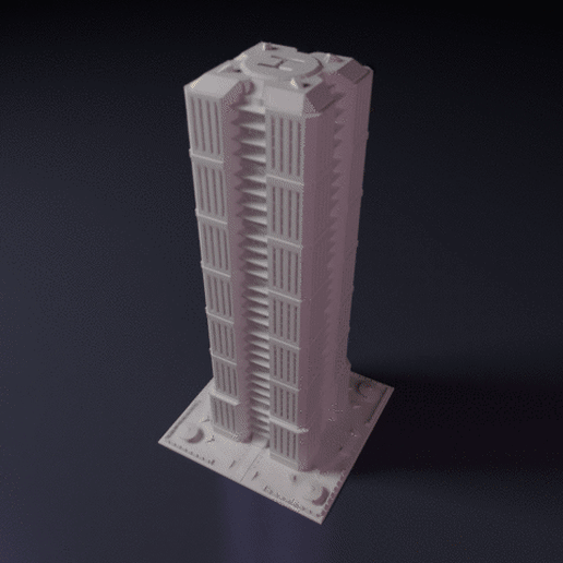 Skyscraper.gif Free 3D file Skyscraper - Building - For board games like Monsterpocalypse・3D printing template to download, Rayjunx