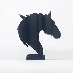 ezgif.com-optimize-13.gif STL file Text Flip - Horse bust 2.0・3D printing template to download