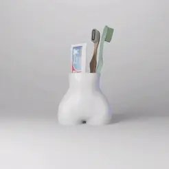toothbrushholder.gif STL file Toothbrush Holder | Female Body・3D print design to download