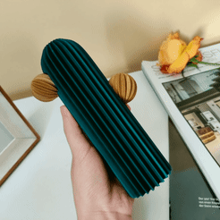 cactus-tall.gif 3D file Cactus Vase | Minimalism Vase・3D printing model to download