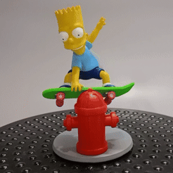 Gif.gif Fichier 3D Skateboard Bart - Impression couleur・Plan imprimable en 3D à télécharger