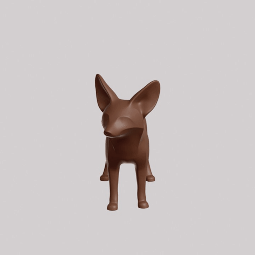 Minimalist Kit Fox Sculpture