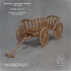Handwagen_SteZi-3Design.gif Handcart Antique / Handcart / Trolley / Pluggable / No Support