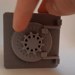 ezgif.com-video-to-gif.gif Free STL file Bank Vault Ring Holder・Template to download and 3D print