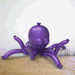 pulpo.gif Файл STL Globe Octopus・3D-печатная модель для загрузки, AsDfog