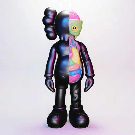 🥳 KAWS Companion Flayed Open Edition Vinyl Figure - 3D