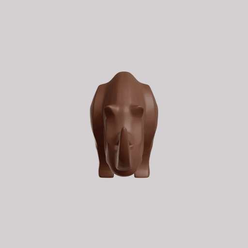 Minimalist Woolly Rhinoceros Sculpture