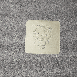 InShot_20230601_133410619.gif STL file Stencil + Cutter "Hellow Kitty #4".・3D printing idea to download