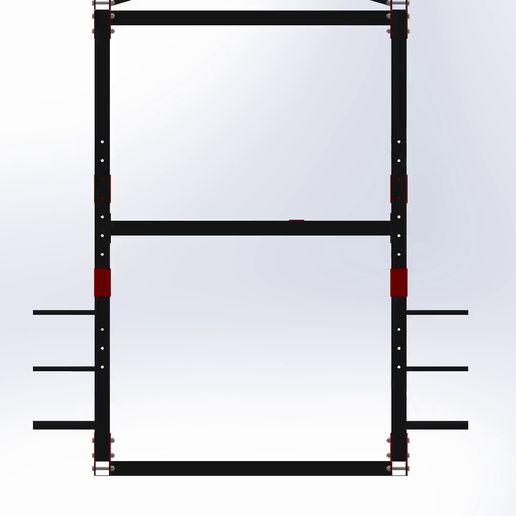 ⚽ 3D model of a power rack・ 3D File for 3D printing and CNC machining ...