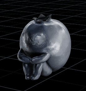 MACHIBOUKE BLUEBERRY - WAITING FRUIT FIGURE MACHIBOKE 3D MODEL - PERSONAL USE