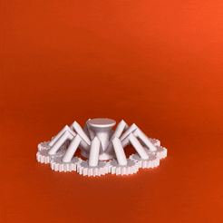 GIF-12-Gears.gif 3D file Gear Flowers - Print in Place・3D printer model to download