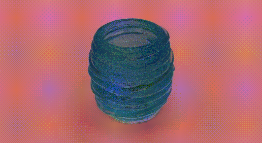 Abstract Ribbed Pod Vase - 3D model önizlemesi