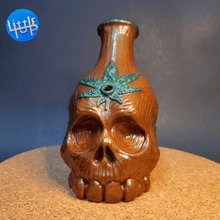 20220811_184138-1660259620374.gif STL file Bongwood skull・3D printing design to download